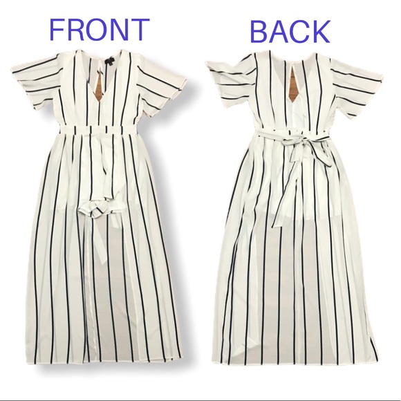 Pants - Striped Romper/Skirt Combo Size L